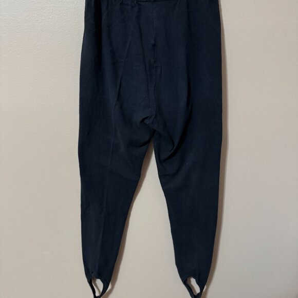 #212 – 🖤 ISKIA Vintage Black Knit Stirrup Pants | Made in USA 🖤 - Picture 2 of 4